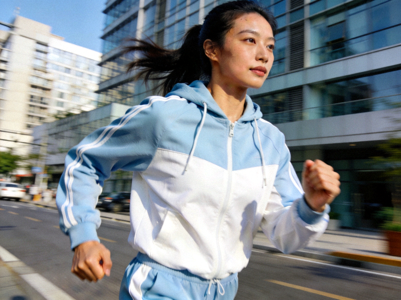都市休闲运动服饰备用图片 - 城市中穿运动服的女性