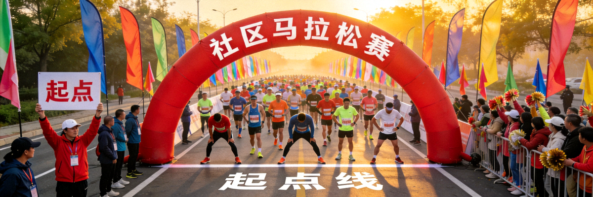 社区活动备用图片 - 大型马拉松比赛起点